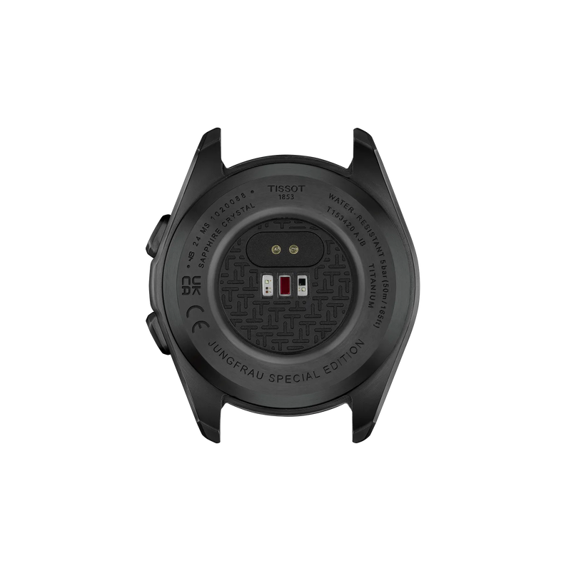 시계 케이스 뒷면 보기 티쏘 T-터치 커넥트 스포츠 융프라우