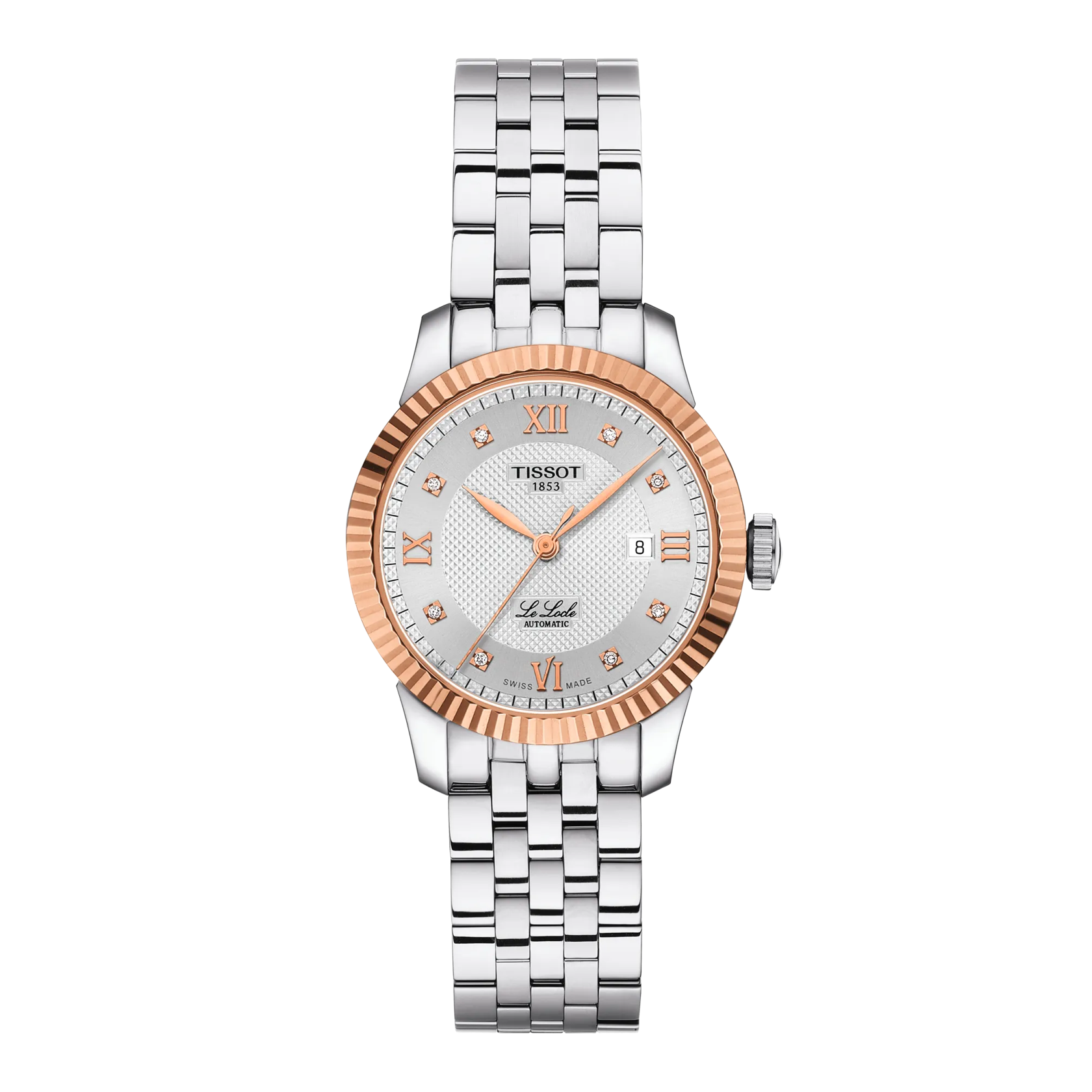 Vooraanzicht van het horloge Tissot Le Locle Gold 29mm