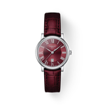 Front view of the watch Tissot Carson Premium 30mm with shadow