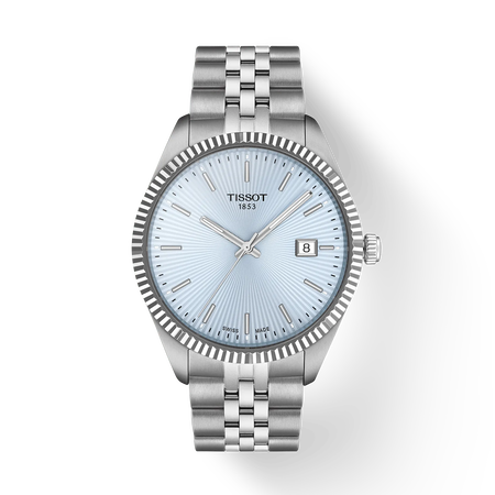 Front view of the watch Tissot Ballade 40mm with shadow