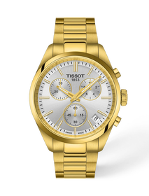 Front view of the watch Tissot PR 100 40mm with shadow