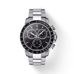 Front view of the watch Tissot V8 Quartz Chronograph with shadow