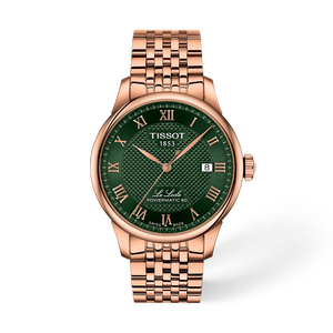 Front view of the watch Tissot Le Locle 39.3mm with shadow