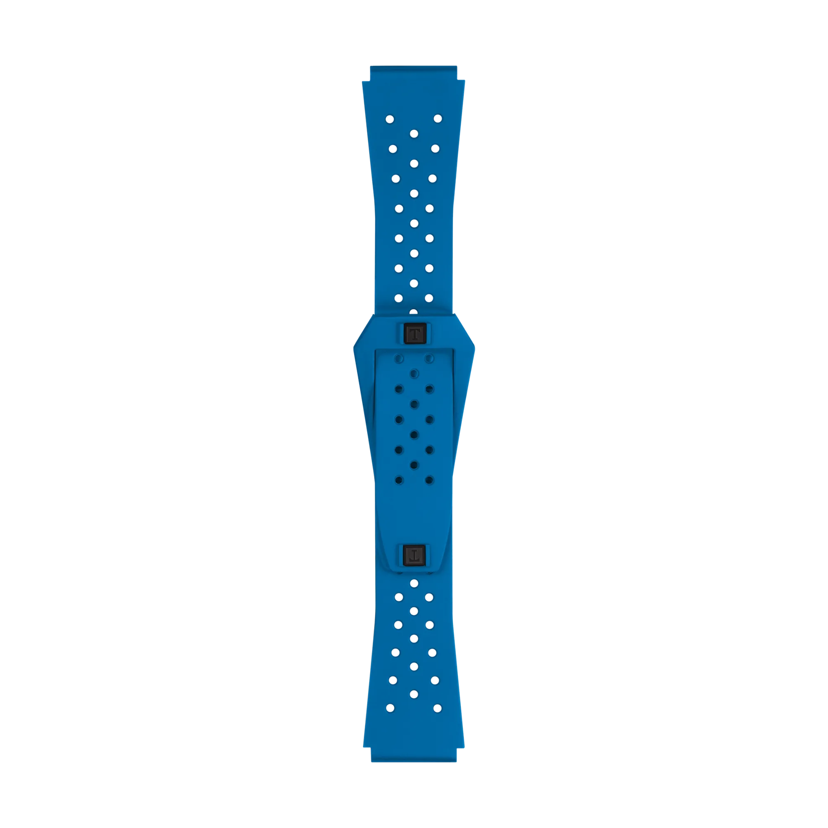 Front view of Tissot Official Blue Sideral Rubber Strap