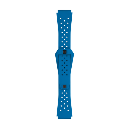 Front view of Tissot Official Blue Sideral Rubber Strap
