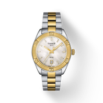 Front view of the watch Tissot PR 100 Sport Chic 36mm with shadow