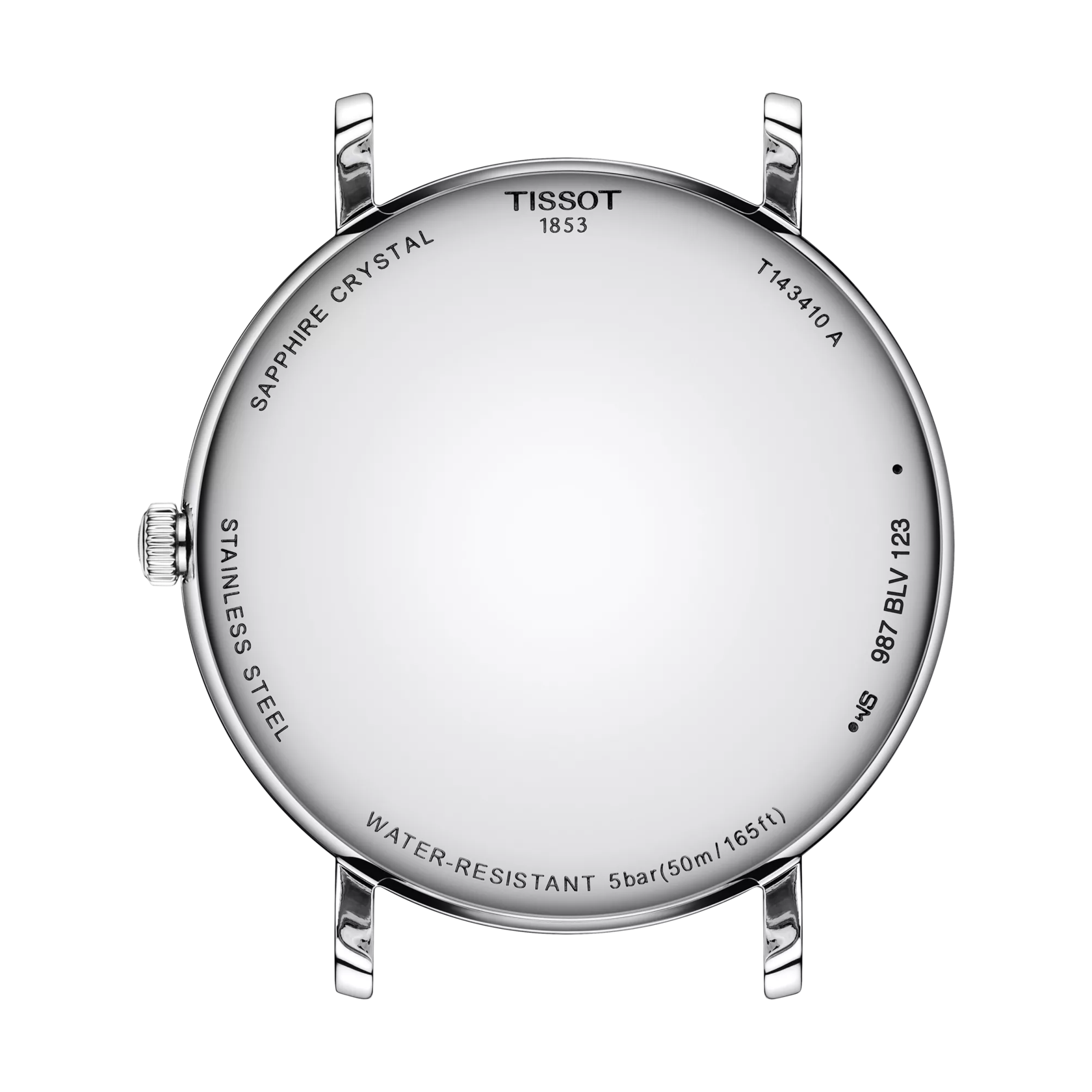 Back view of the watch case Tissot Everytime 40mm