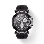 Vista frontal del reloj Tissot T-Race 43mm con sombra