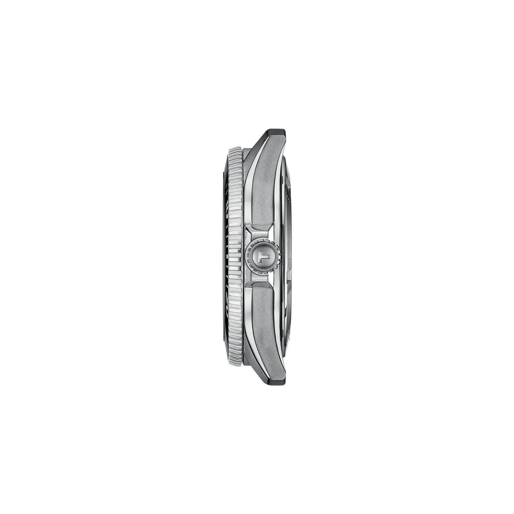 Profile view of the watch case Tissot Seastar 1000 40mm