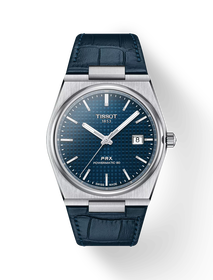 Vista frontal del reloj Tissot PRX 40mm con sombra