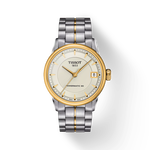 Front view of the watch Tissot Luxury Powermatic 80 Lady with shadow