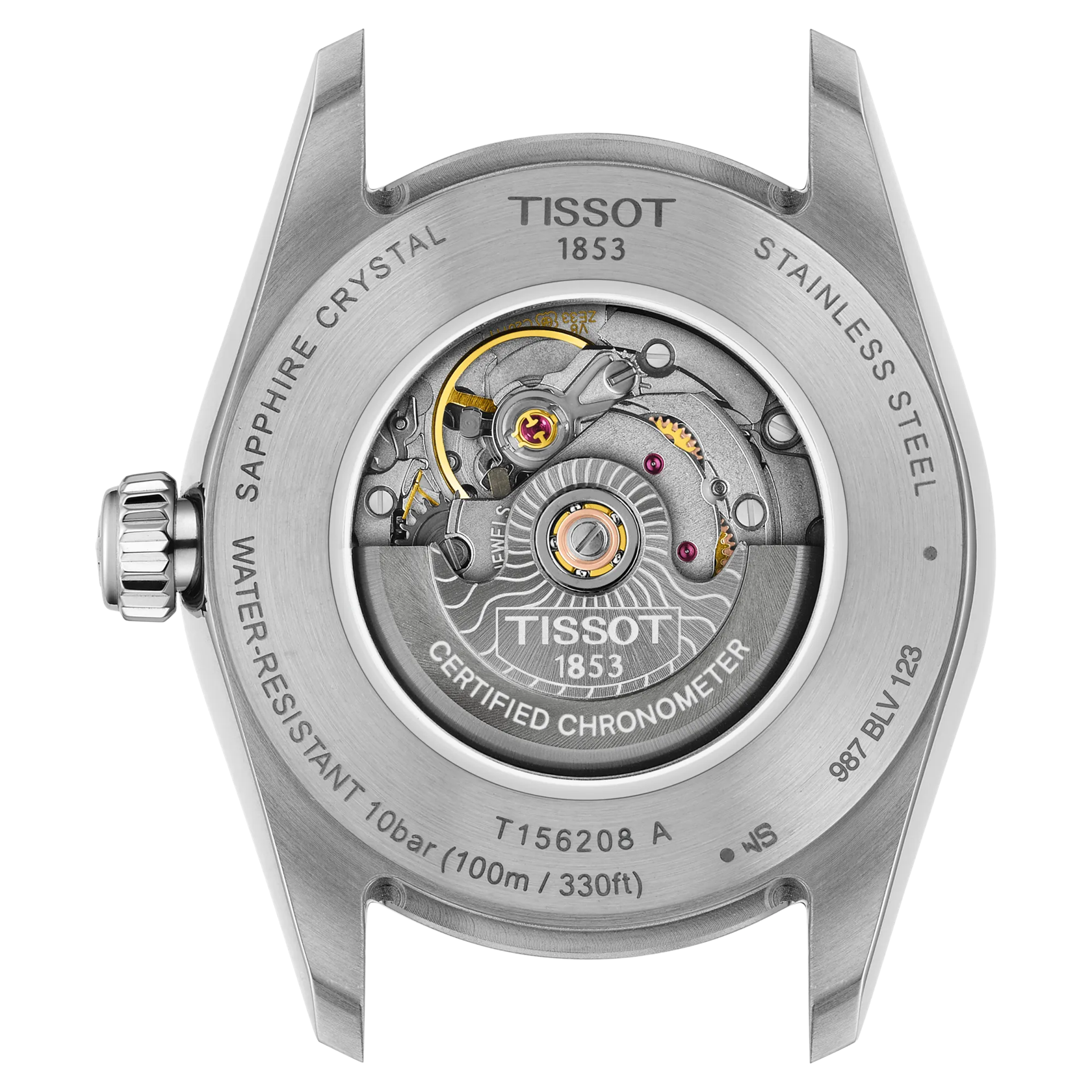 Back view of the watch case Tissot Ballade 30mm