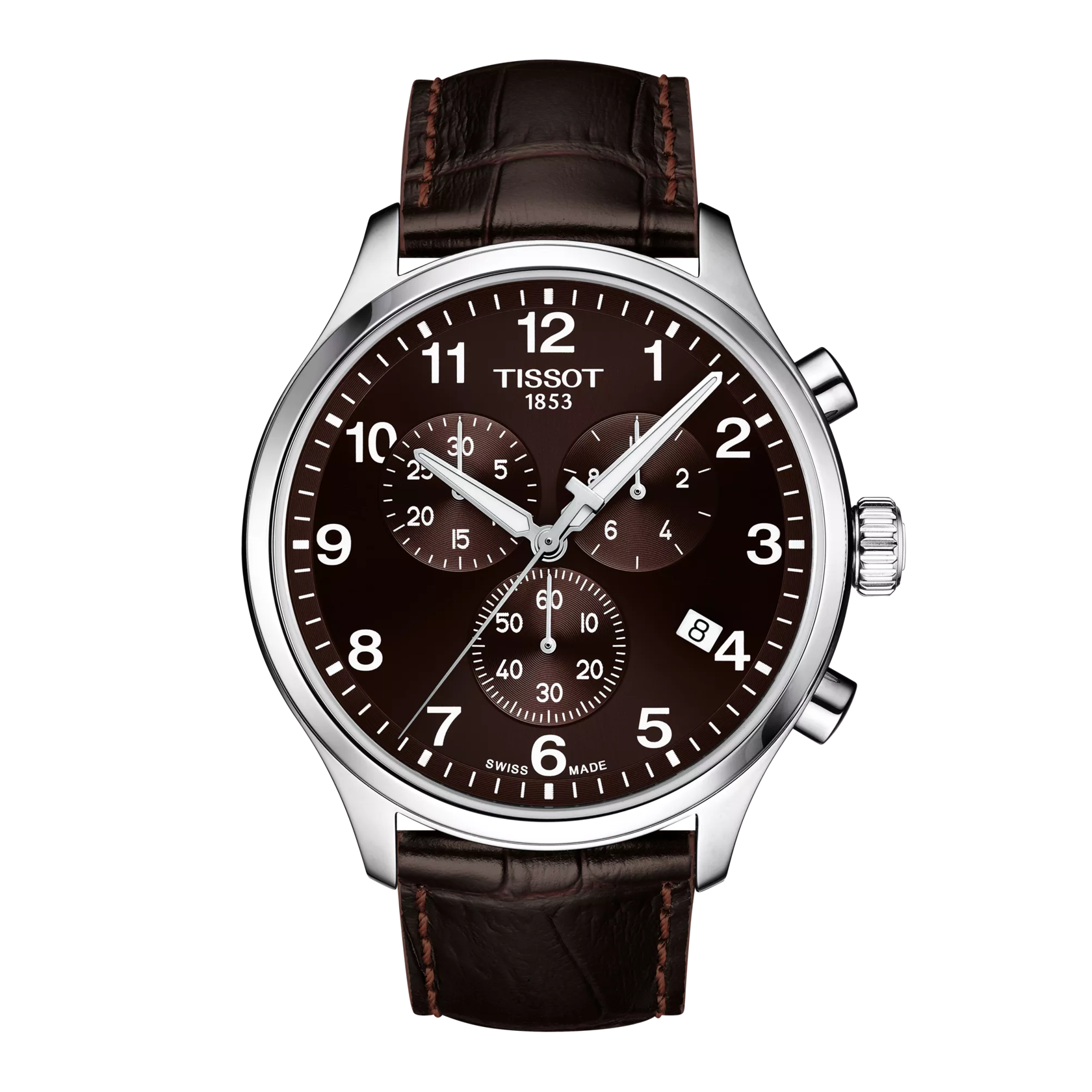 Front view of the watch Tissot Chrono XL Classic