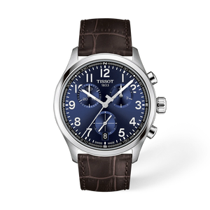 Vue de face de la montre Tissot Chrono L 42mm avec ombre
