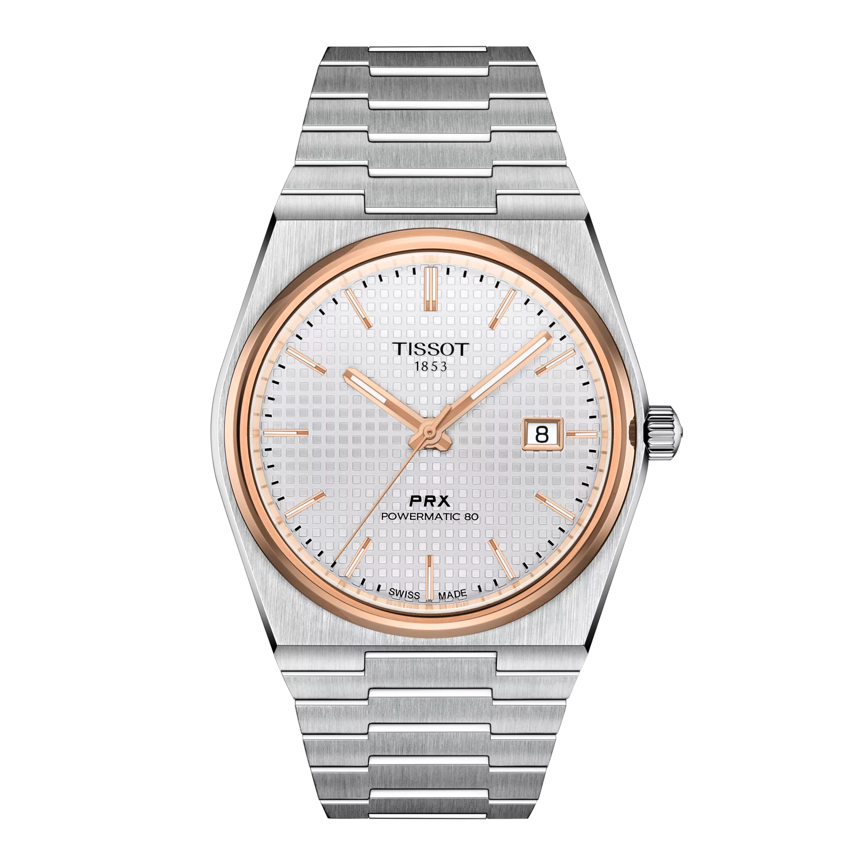 시계 전면 보기 티쏘 PRX 파워매틱 80