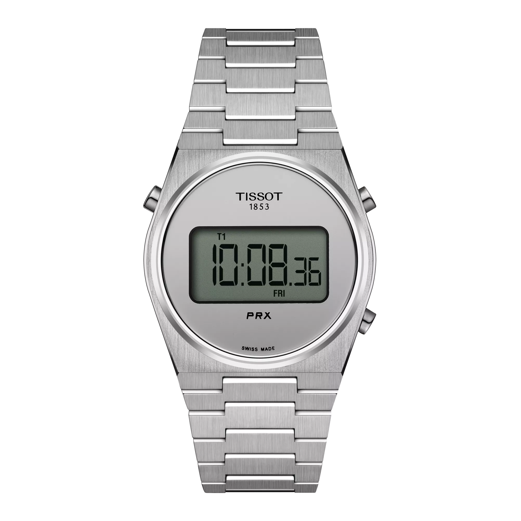 Front view of the watch Tissot PRX Digital 35 mm