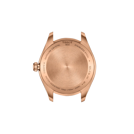 Back view of the watch case Tissot PR 100 34mm