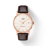 Front view of the watch Tissot Everytime Swissmatic 40mm with shadow