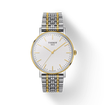 Front view of the watch Tissot Everytime 38mm with shadow