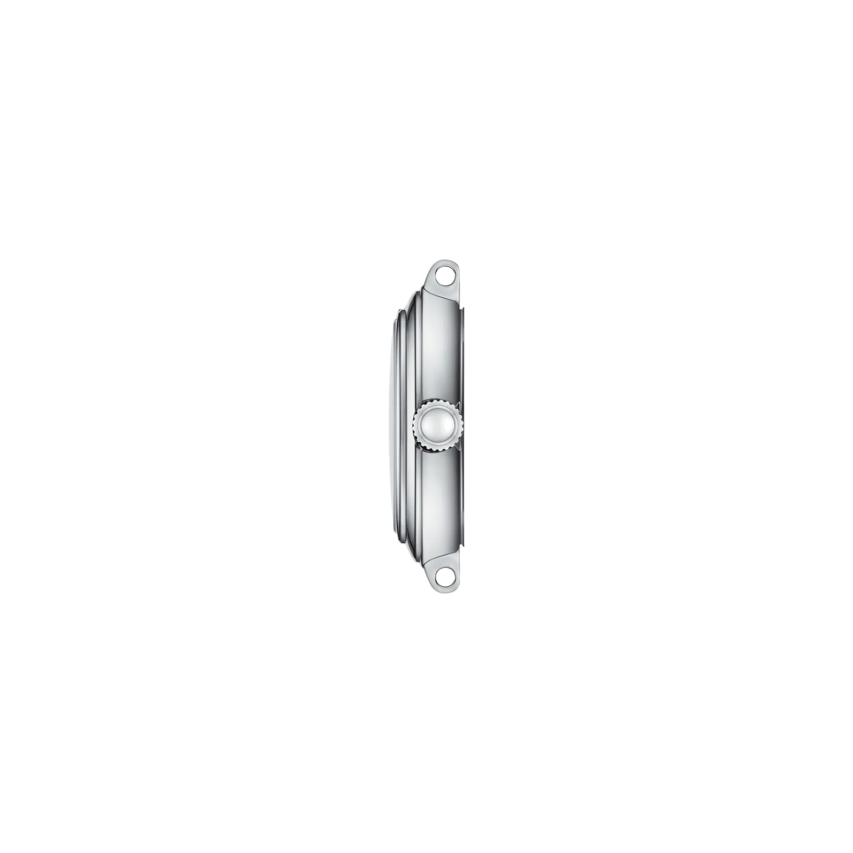 Profile view of the watch case Tissot Bellissima 26mm - M double tour strap