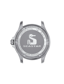 Back view of the watch case Tissot Seastar 1000 40mm