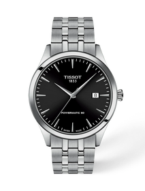 Vista frontal del reloj Tissot Classic Dream 40mm con sombra