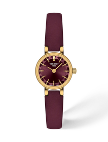 Vista frontal del reloj Tissot Lovely Round 19.5mm con sombra