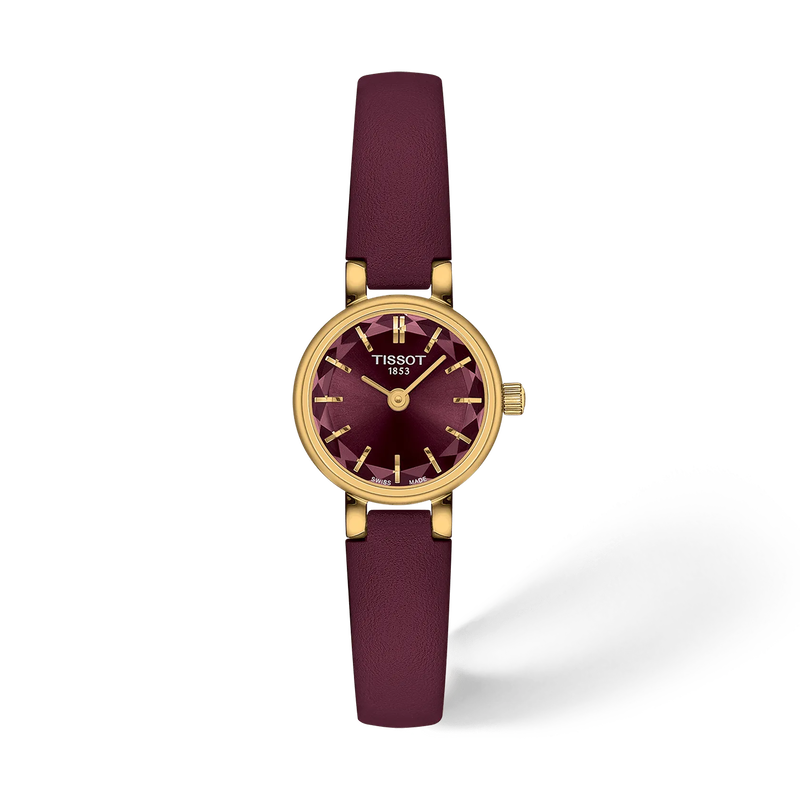 Front view of the watch Tissot Lovely Round 19.5mm with shadow
