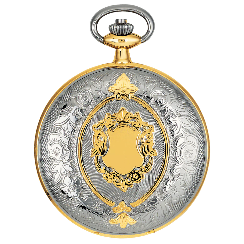 มุมมองด้านหน้าของนาฬิกา Tissot Savonnette Mechanical ที่เปิด