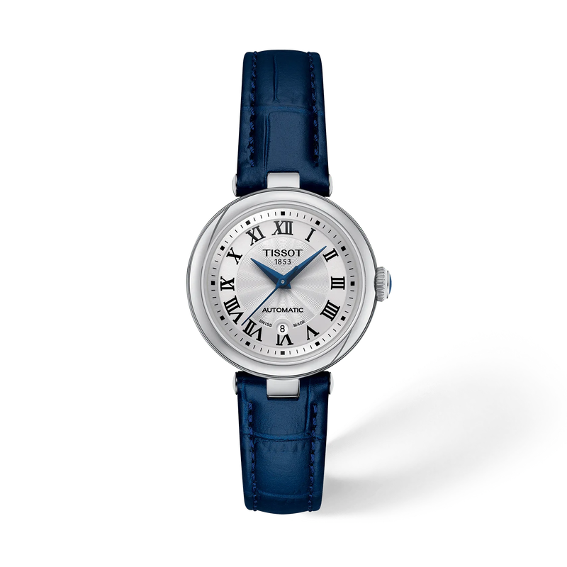 그림자가 있는 티쏘 벨리시마 29mm 시계의 전면 보기