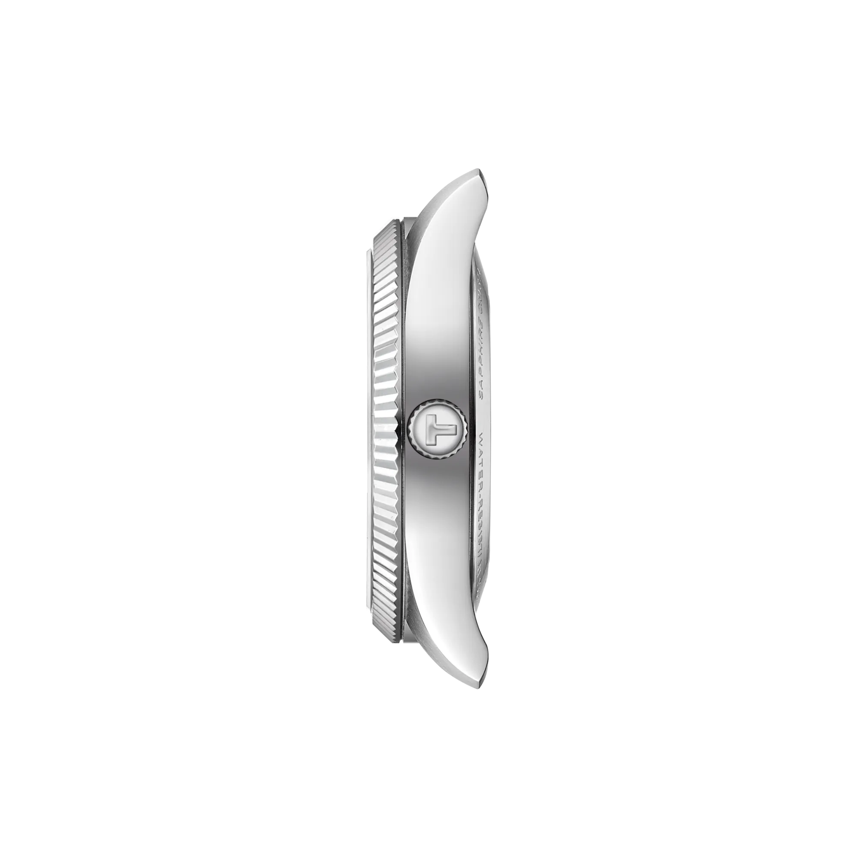 Profile view of the watch case Tissot Ballade 39mm