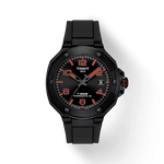 Front view of the watch Tissot T-Race 41mm with shadow