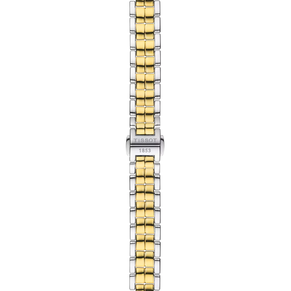 Zoom auf das Armband der Uhr Tissot Flamingo