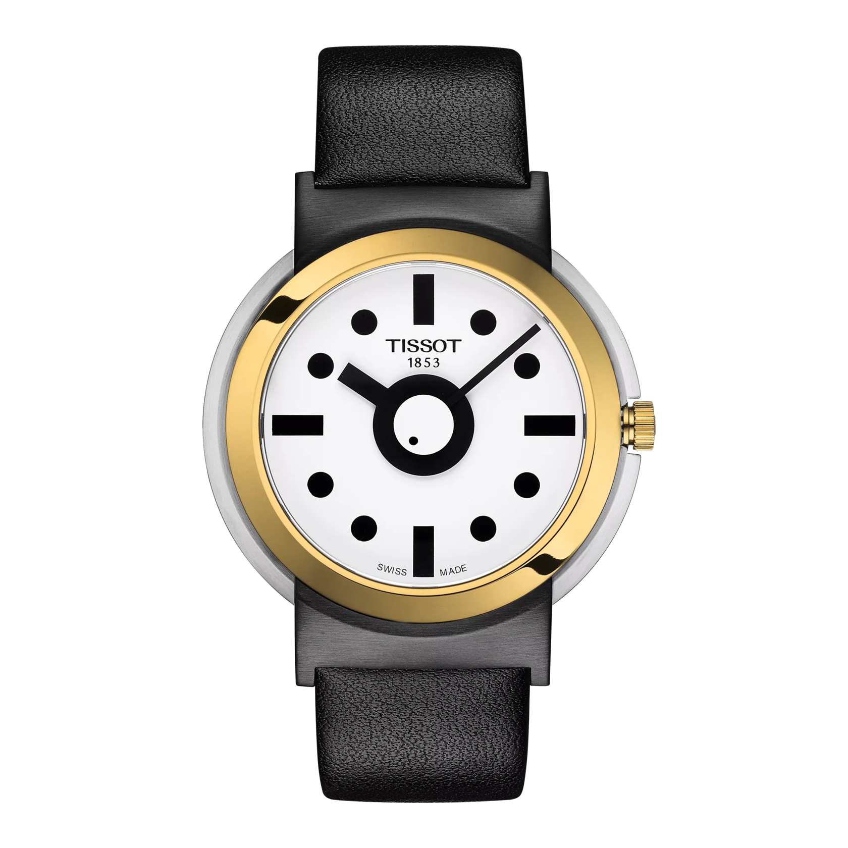 มุมมองด้านหน้าของนาฬิกา Tissot Heritage Memphis Gent