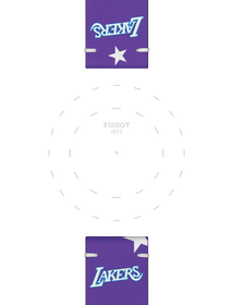 Focus on the lugs of Tissot Official Purple Leather Strap Lugs 22 mm