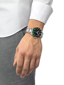 Simulation of the watch Tissot Seastar 1000 GMT 40mm on a wrist