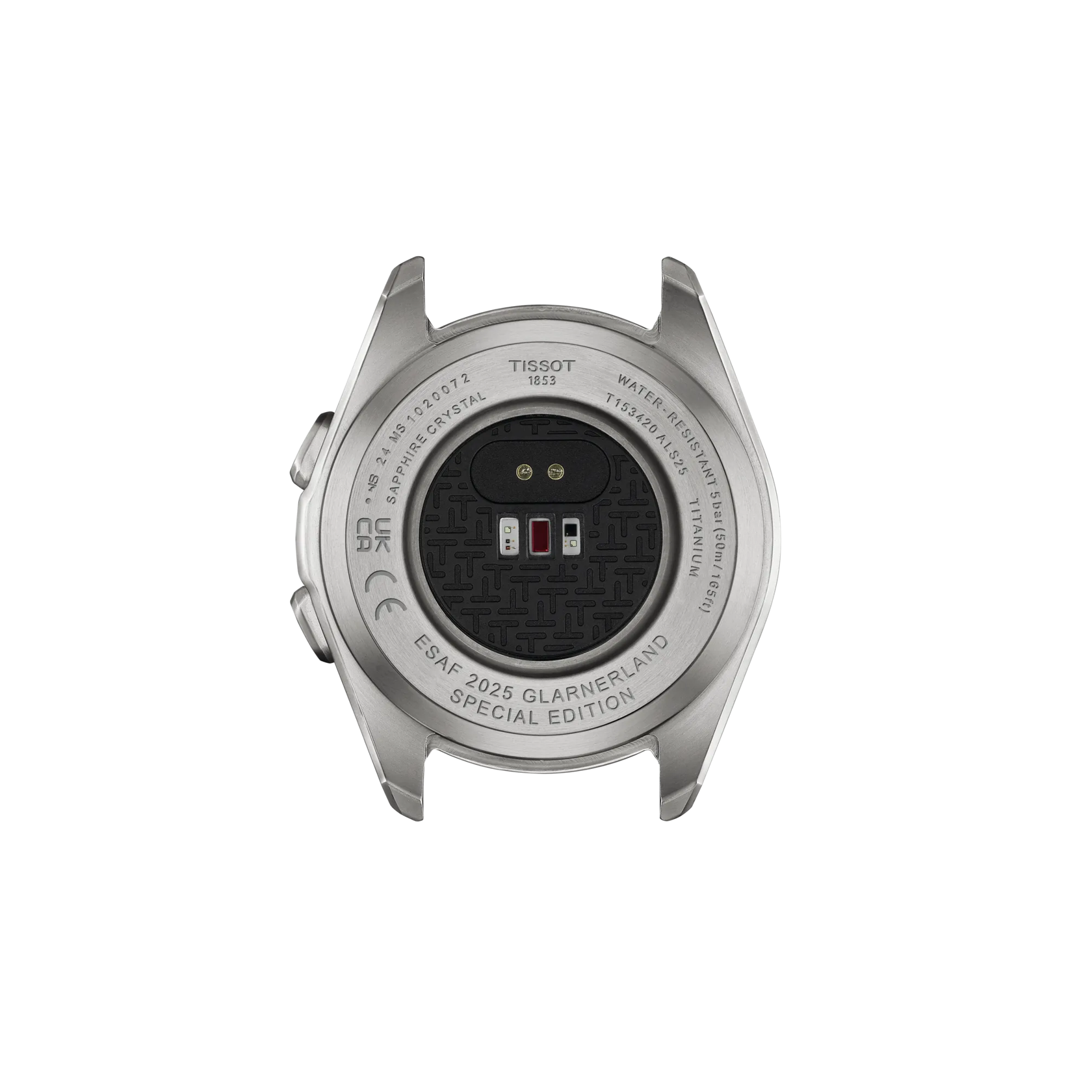 Back view of the watch case Tissot T-Touch Connect Sport ESAF 2025 43.75mm