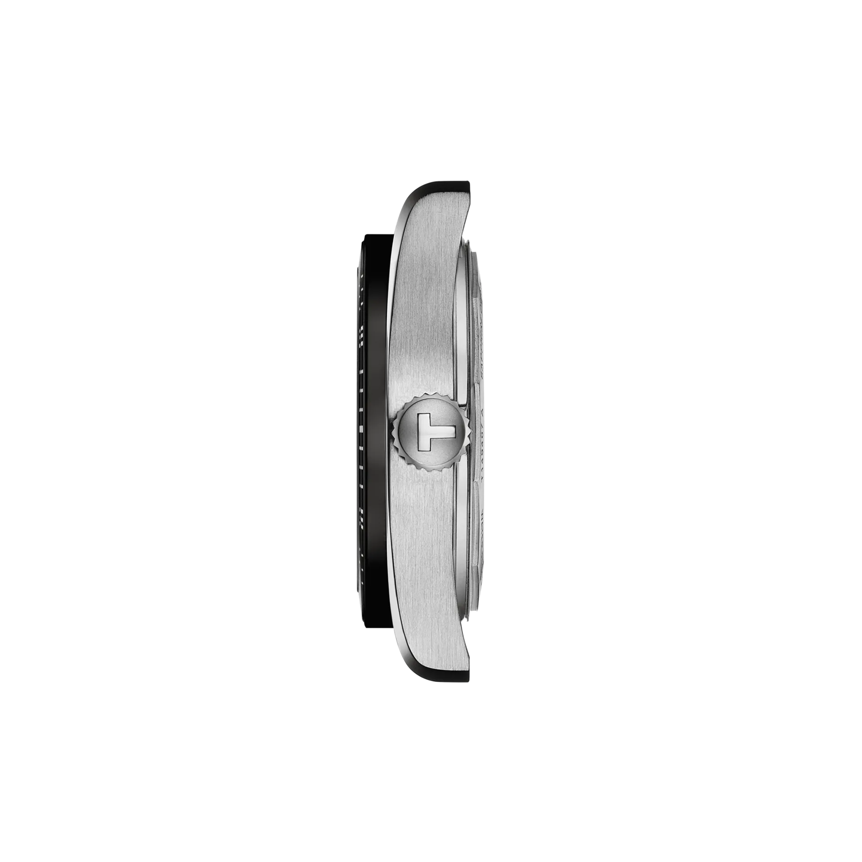 Profile view of the watch case Tissot PR516 38mm