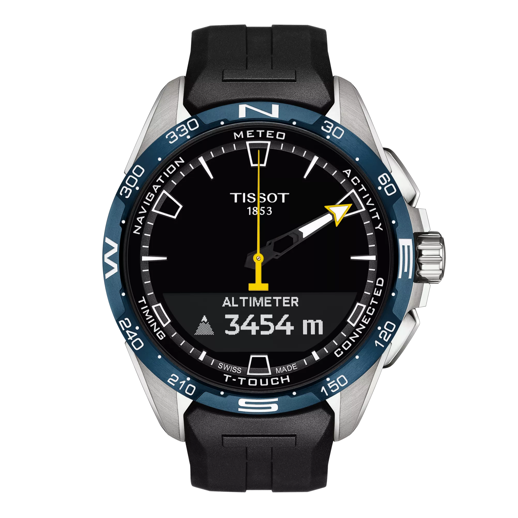 Front view of the watch Tissot T-Touch Connect Solar Jungfraubahn 47.5mm