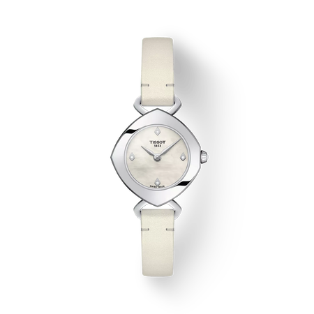 Front view of the watch Tissot Femini-T with shadow