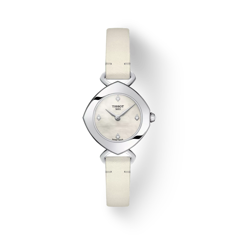 Front view of the watch Tissot Femini-T with shadow