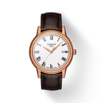 Front view of the watch Tissot Carson with shadow