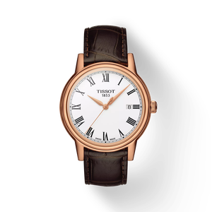 Front view of the watch Tissot Carson with shadow