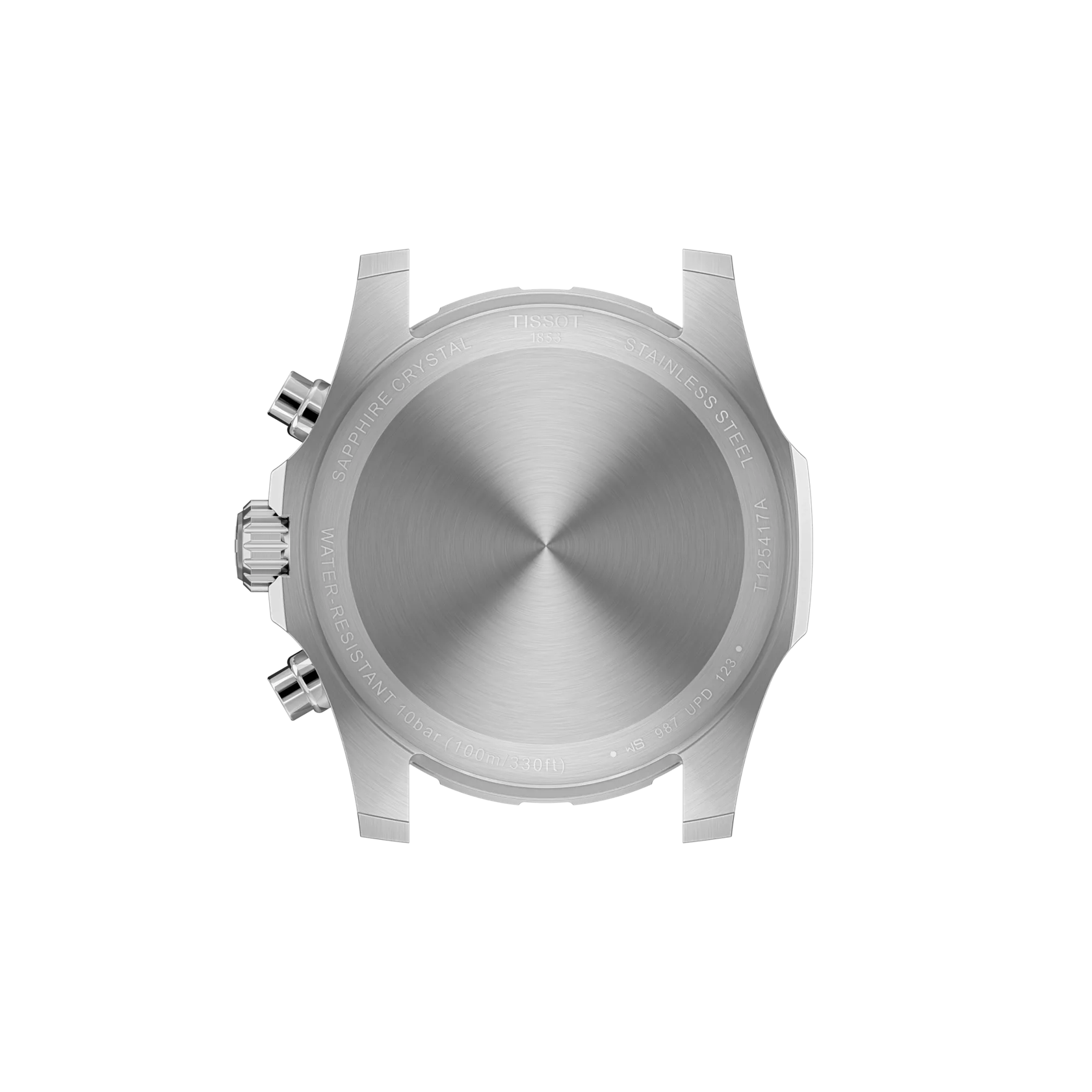 Back view of the watch case Tissot Supersport Chrono 42mm