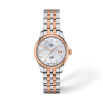 Vooraanzicht van het horloge Tissot Le Locle 29mm met schaduw