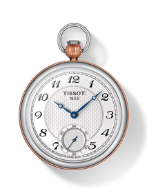 Vue de face de la montre Tissot Bridgeport Lepine Mechanical avec ombre