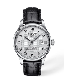 Front view of the watch Tissot Le Locle 39.3mm with shadow