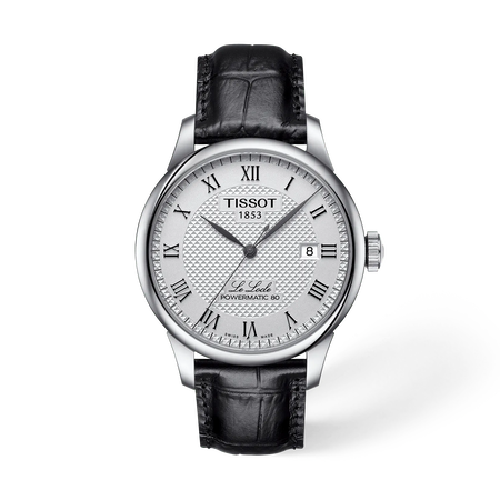 Front view of the watch Tissot Le Locle 39.3mm with shadow