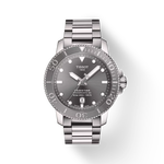 Front view of the watch Tissot Seastar 1000 43mm with shadow