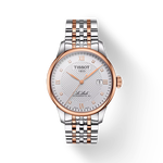 Vooraanzicht van het horloge Tissot Le Locle Powermatic 80 met schaduw